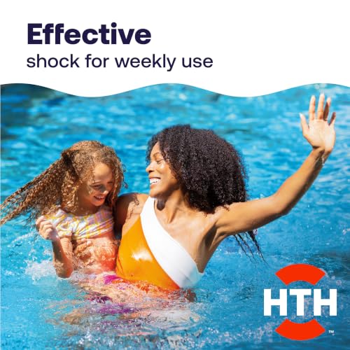 Image of HTH 52025 Swimming Pool Care Shock, Cal Hypo Formula, 13.3oz (Pack of 12)