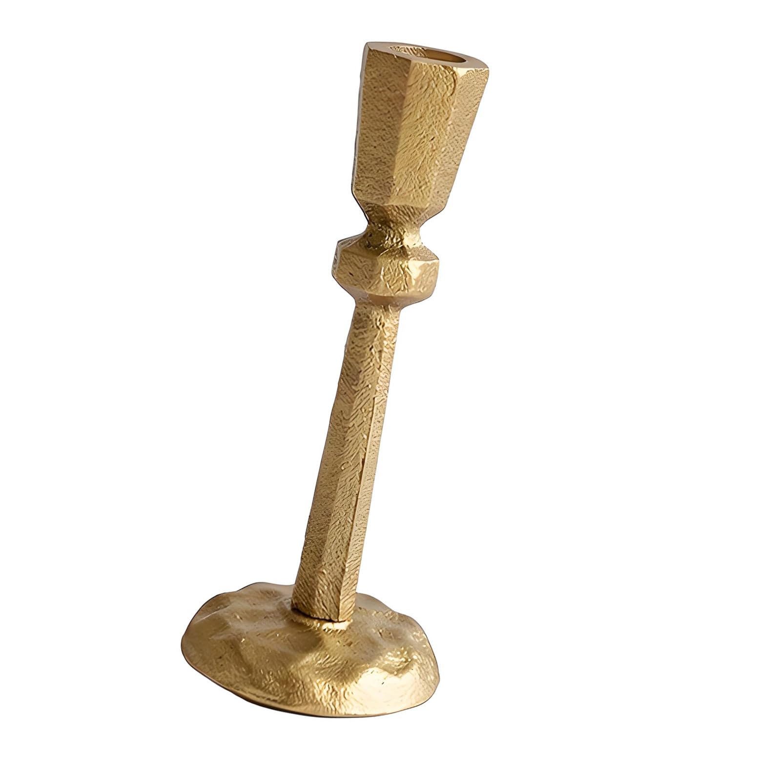 Tsophreniq Gold Finish Cast Iron Taper Holders Antique Tall Candlestick Holders Stand for Wedding, Dinning, Party Cast Iron Stand