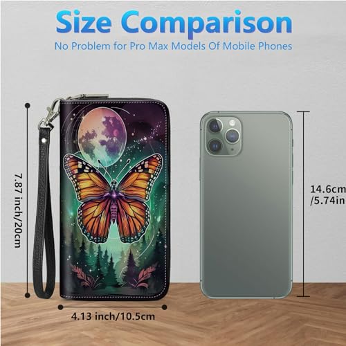 Image of Womens Wallet PU Leather Wristlet Wallets for Women, Large Capacity Lady Fashion Wallet Card Holder Zipper Wallet