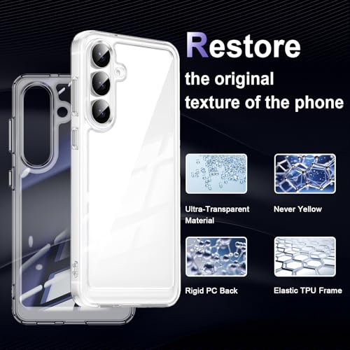 Image of Case for Samsung Galaxy S26 Plus 5G, Military Grade Drop Protection Phone Case, Yellowing Resistant, Anti-Scratch Hard PC Back, Shockproof Hard Ultra-Thin Protective Cover, Clear