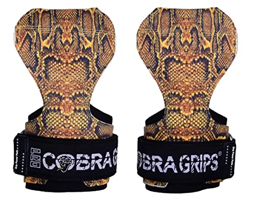 Image of Cobra Grips Weight Lifting Gloves with Adjustable Neoprene Padded Wrist Wraps - Heavy Duty Alternative to Power Lifting Hooks for Deadlifts