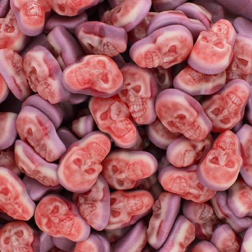 Halloween Gummy Skulls Candy, Fruity Shaped Skeleton Gummies, 3 lb
