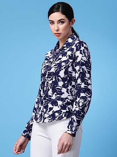 Image of OOMPH! Women's Cotton Regular Fit Floral Button Down Shirt