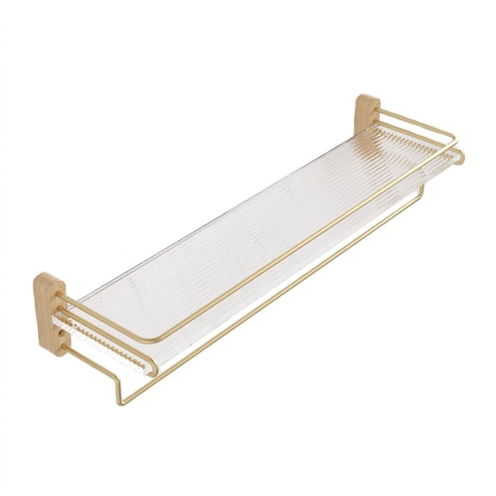 Bathroom Shelves Bathroom Storage Shelves Detachable Acrylic Shower Shelf With Towel Bar No-Drill Floating Acrylic Bathroom Rack With