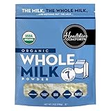 Healthier Comforts Organic Whole Milk Powder (7 oz) | USDA Organic Dried Milk | Non-GMO, Gluten Free, Kosher, Antibiotic & Hormone Free | Shelf Stable Powdered Milk in Resealable Bag