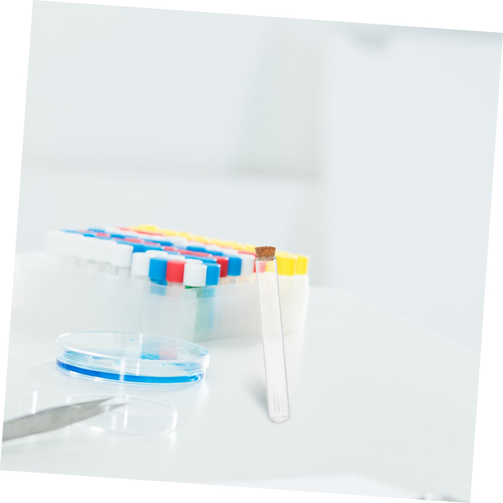 Alipis 20 pezzi Provette in Vetro con Tappo in Sughero Capacità Fondo Rotondo per Campioni da Laboratorio Resistenti Temperature Alte e Corrosione per Piante e Esperimenti Scientifici