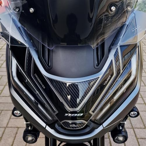 Resin Bike Adesivi Moto Compatibile Con Honda Nt 1100 2020-2024. Protezione Cupolino Frontale Da Urti E Graffi. Adesivi Resinati Con Effetto 3D Made I