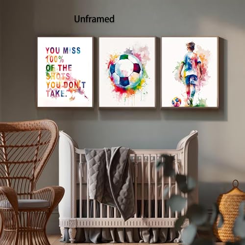 Image of Frimeeme Graffiti Soccer Canvas Wall Art, 8x10 In, Unframed