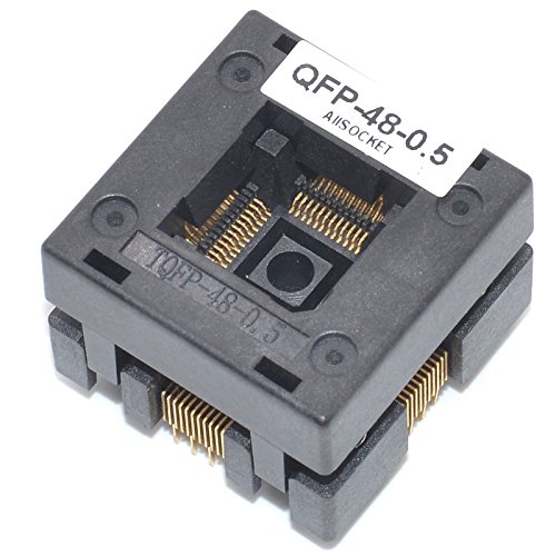 qfp48-05 socket ic burn-in tesing socket otq-48-05-01 05mm pitch 7x7mm ic dimension open-top socket soldering versionqfp48