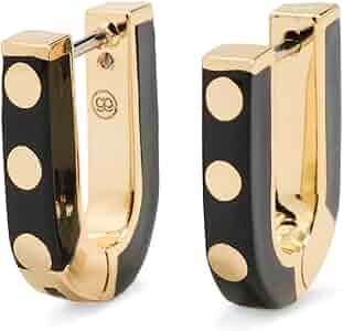 Amazon.com: Gorjana Women's Asher Link Huggies, Black, One