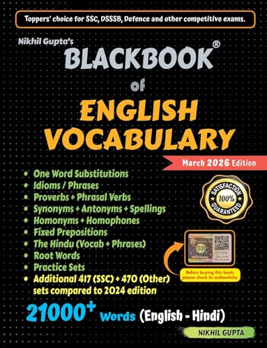 Image of Blackbook of English vocabulary 2026 Edition (English - Hindi : Bilingual) by Nikhil Gupta