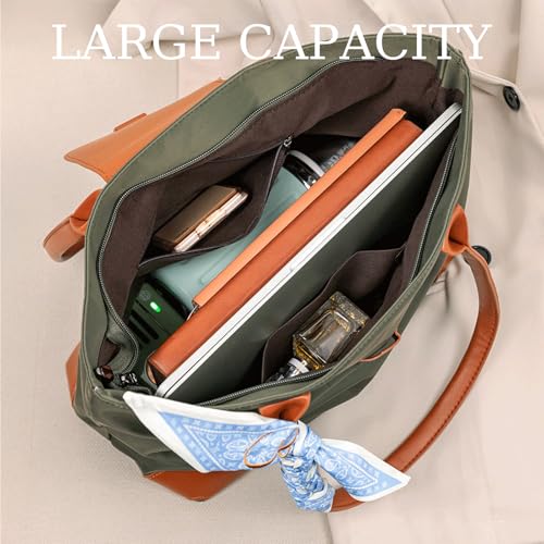 Bolso tote grande impermeable personalizable CALLIE con cinta bordada con inicial y nombre, bolso de hombro para mujer miniatura 4