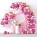 Dust Rose Pink Balloon Girlande Kit Metallic Rose Gold Latex ballons 4D Folien ballon Konfetti Ballons Schmetterling Aufkleber Set für Brautparty Geburtstag Party Dekoration