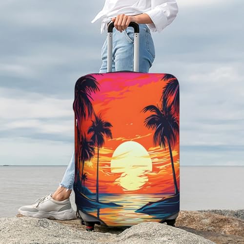 Coconut Trees Seaside Sunshine Luggage Cover Suitcase Cover Protector Travel Suitcase Cover4