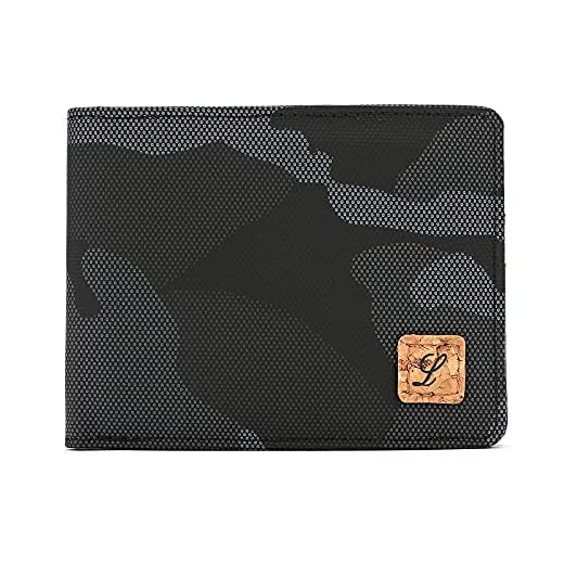 Lanyani Wallet For Teen Kids Boys Teenager Men Small RFID Bifold Wallets Thin Minimalist (camo black