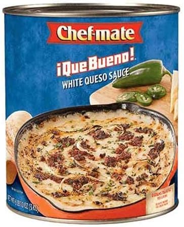 Que Bueno White Queso and Nacho Cheese Sauce, Canned Food, Bulk #10 Can, 6 lb. 10 oz (Pack of 6)