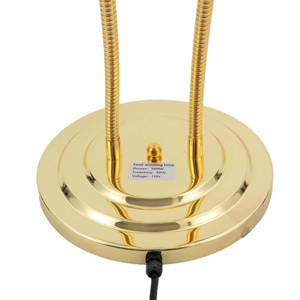 Kuchenna lampa grzewcza Podgrzewacz żywności, 500 W dwugłowicowa elektryczna lampa grzewcza, stal nierdzewna, przenośne elektryczne lampy podgrzewające żywność, podgrzewacz komercyjny