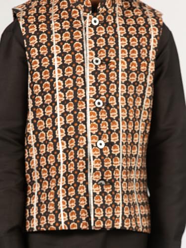 Veste Nehru garçon coton imprimé costume traditionnel asiatique