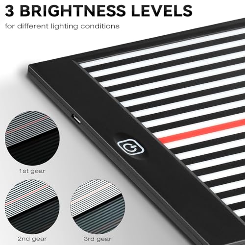 Image of LadyRosian Paintless Dent Repair Tools LED Stripe Line Board Dent Checker Tool USB Reflector Board with Adjustable Holder