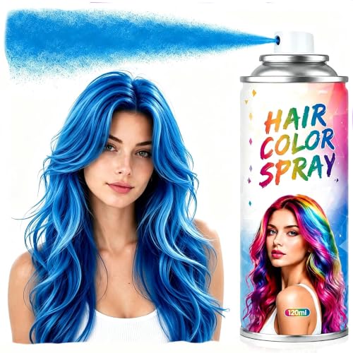 Blue Hair Color Spray, Temporary Washable Hair Spray for Kids Women Men