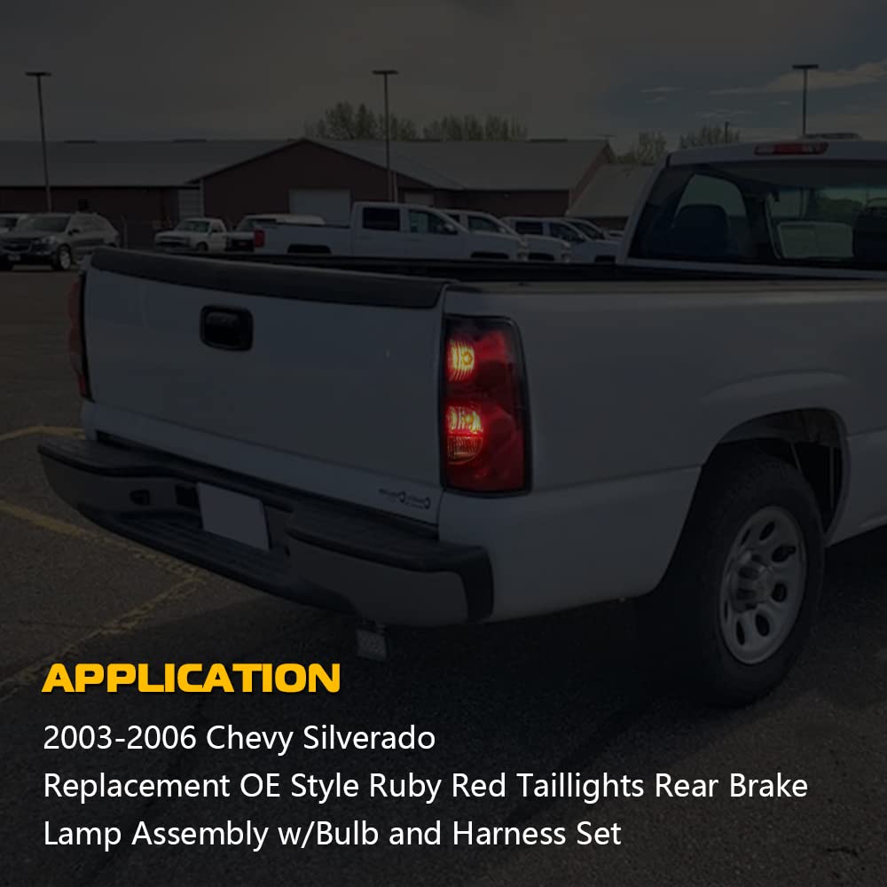 Car Rear Bumper Tail Light Assembly For Chevrolet Silverado 2003 2004 2005 2006 Brake Stop Reverse Lamp - 34