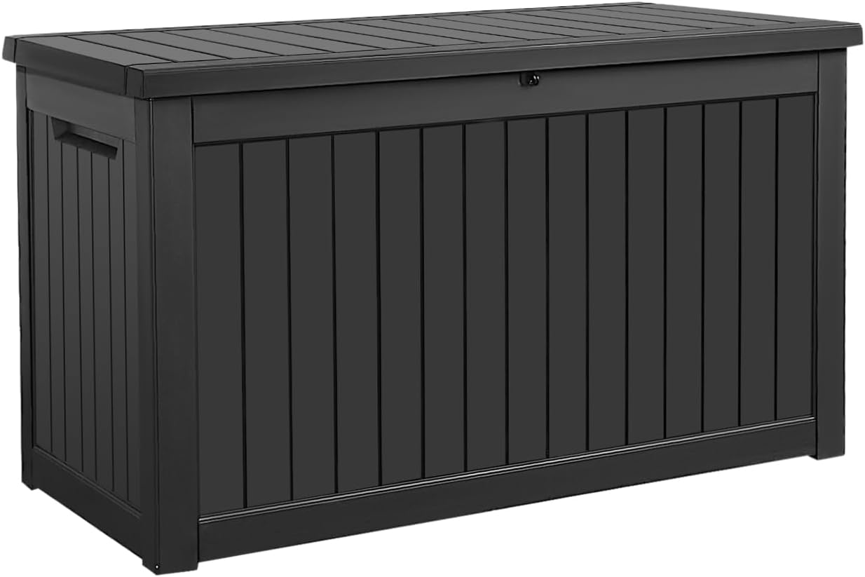 Suncast 134 Gallon Deck Box, Outdoor Storage for Tools