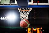 Korb Basketball Sport Spiel XXL Wandbild Kunstdruck Foto Poster P0619 Größe 150 cm x 100 cm, Größe 150 cm x 100 cm