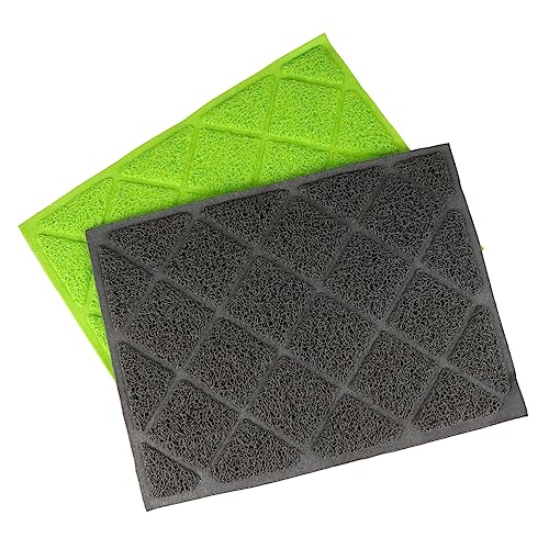 VANZACK 2pcs Cat Litter Mat Pet Feeding Placemat for Puppy Pet Food Bowl Pad Mat Waterproof Non-Slip Easy