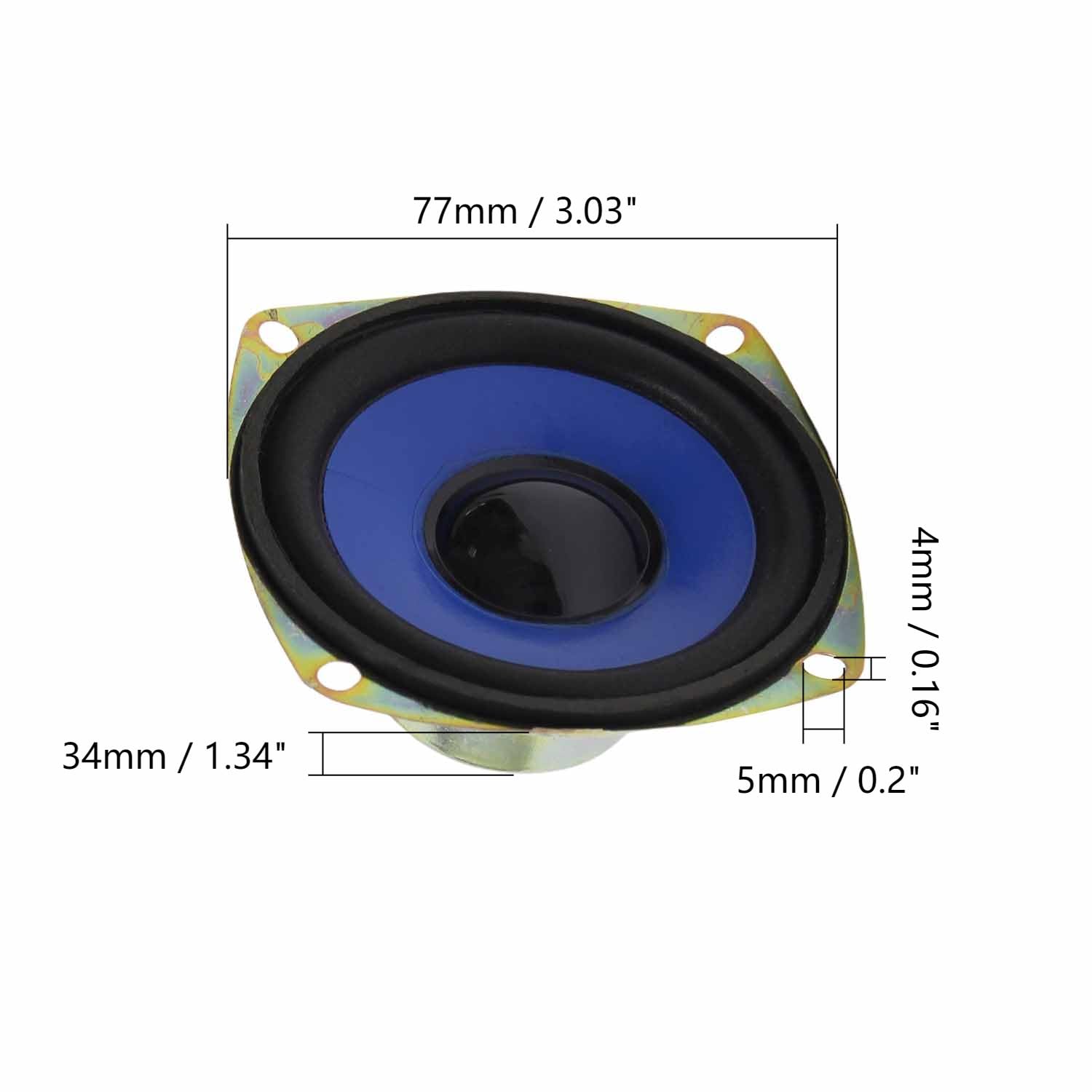 Fielect - Altavoz magnético interno mini altavoz de metal redondo varios tipos