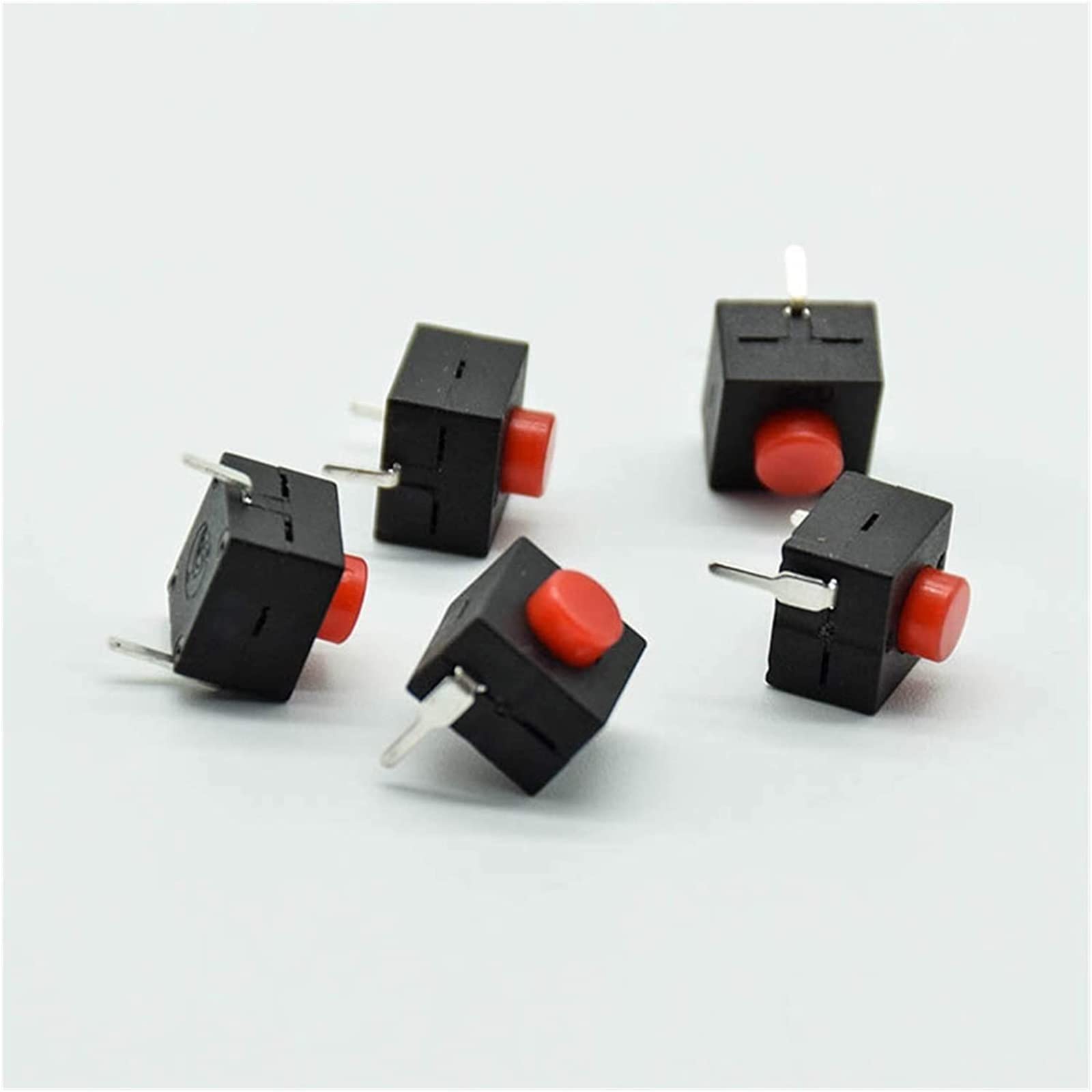 Micro interrupteurs 5pcs bouton poussoir autobloquant 8x8mm 2 broches pour circuit imprimé