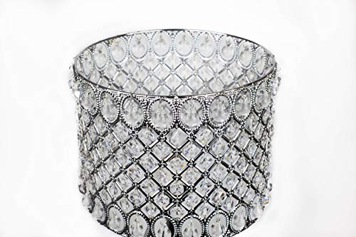 Grandview Gallery 21.5" Chrome Table Lamp W/Metal Crystal Shade #TOP4