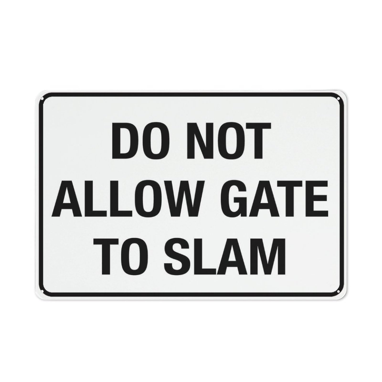 Do Not Allow Gate To Slam Sign Warning Tin Sign Home Kitchen Farm Garden Garage Wall Decor 12X8Inch