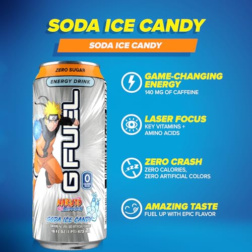 Buy G Fuel Soda Ice Candy Flavored Energy Drink Inspired by Naruto