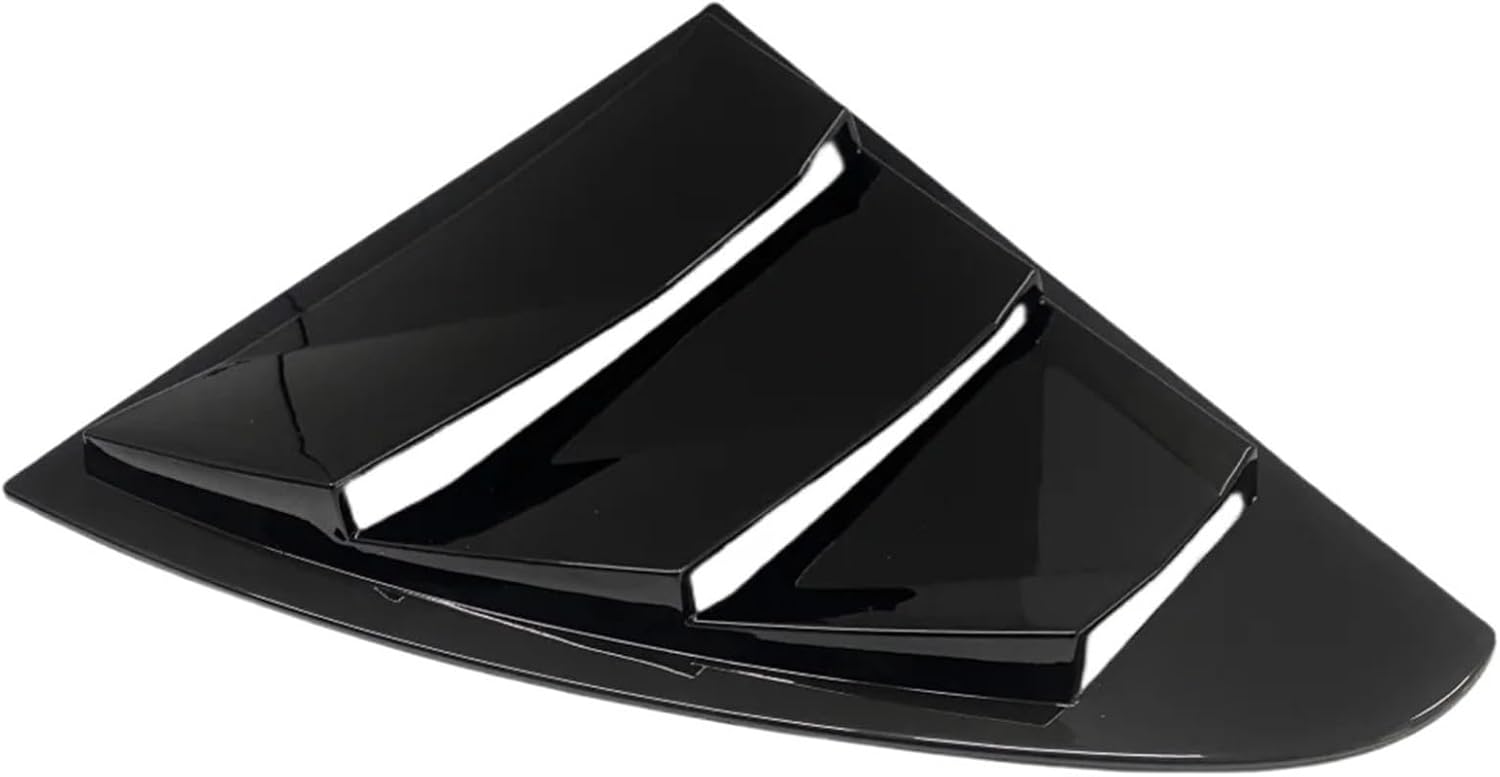 Compatible for Mercedes Benz C-Class W205 2015-2021 C180 C200 C220 C250 C300 Car Rear Louver Window Side Shutter Cover Vent ScoopTrim(Glossy Black)