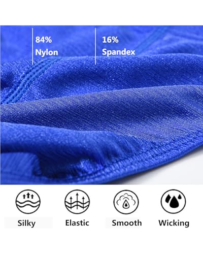 ZONBAILON Men's Thong Underwear Ice Silk Glossy Smooth T-Back G-Strings Bikini Pouch Athletic Pack2