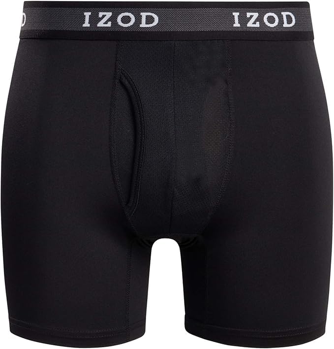 IZOD Mens Boxer Briefs - 10 Pack Stretch Performance Mens Underwear Boxers with Functional Fly Pouch (Sizes: S-2XL)3
