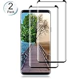 (Black) Samsung Galaxy S9 Screen Protector, LuettBiden [2 - Pack] Half Screen Tempered Glass Screen Protector [Case Friendly] [Anti-Scratch][Anti-Fingerprint][Bubble Free] for Samsung Galaxy S9