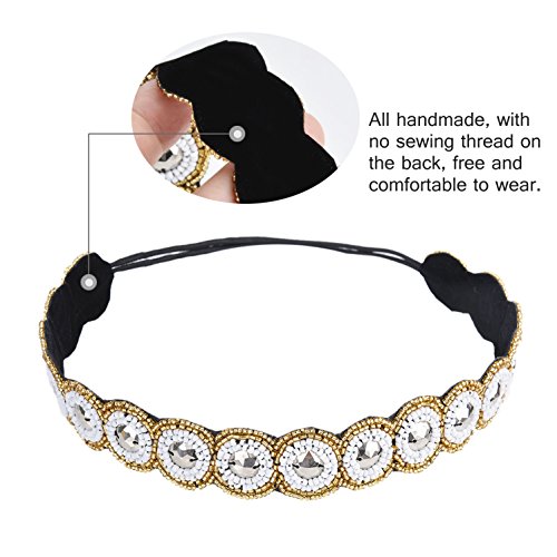 Zoylink Strass haarband, elastisch, voor dames, 5 stuks - Image 5