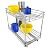 Lynk Professional Double Drawer Pull Out Two Tier Sliding Under Cabinet Organizer, 11w x 21d x 16h -inch, Chrome