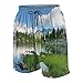 Produktbild KOiomho Herren Personalisiert Badehose,Sommeransicht des Arpy-Sees nahe La Thuile Aosta Valley Italien,Strandkleidung Badeanzüge Boardshorts Badeanzüge