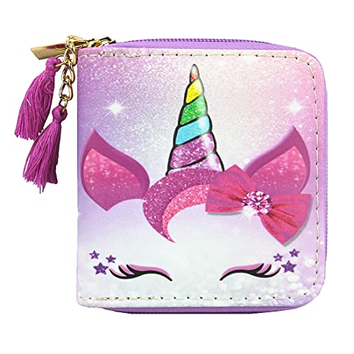 Timlee Cute Rainbow Unicorn Long Wallets Long Purse (Unicorn 1116)