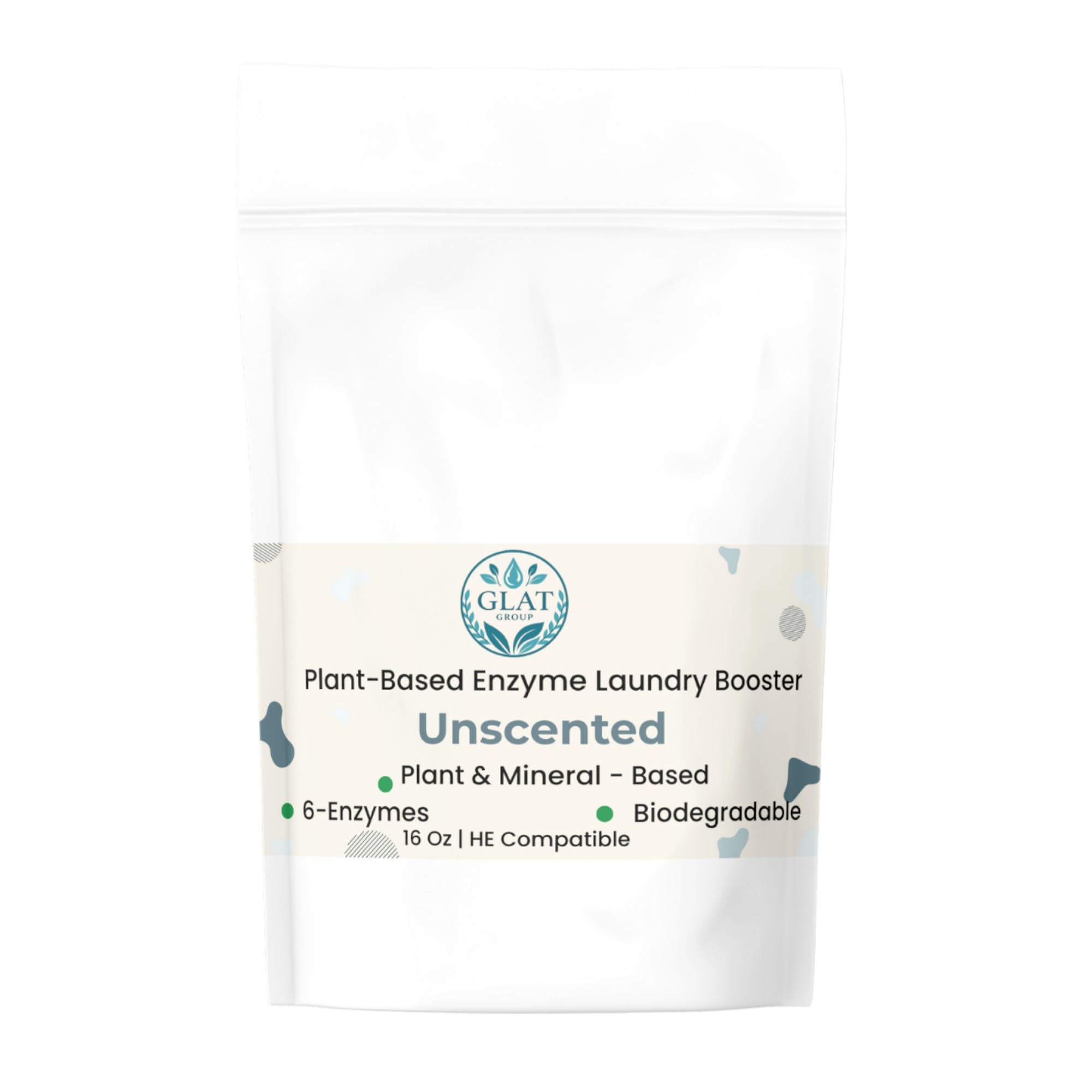 Enzyme Laundry Booster Powder - Unscented Plant-Based 6-Enzyme Blend for Maximum Stain Odor Removal Biodegradable Boosts Detergent in