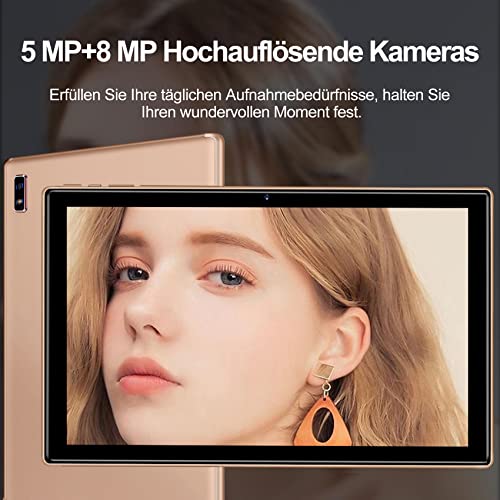 Oangcc Tablet 10 Zoll Android 12 OS Tablets, 8 Core,64GB ROM(TF 4-512GB),WLAN | Google-Zertifizierung | 8000mAh | FHD-IPS Display | Intelligenter Geteilter Bildschirm | Mit Stift + Fall-Roségold – Bild 5