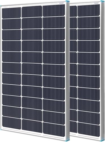 Image of Renogy 2Pack 100w solar panel 12v RV Solar Panel, 100 Watt Solar Panel System of High Efficiency Monocrystalline Module for RV Trailer Camping Off-grid