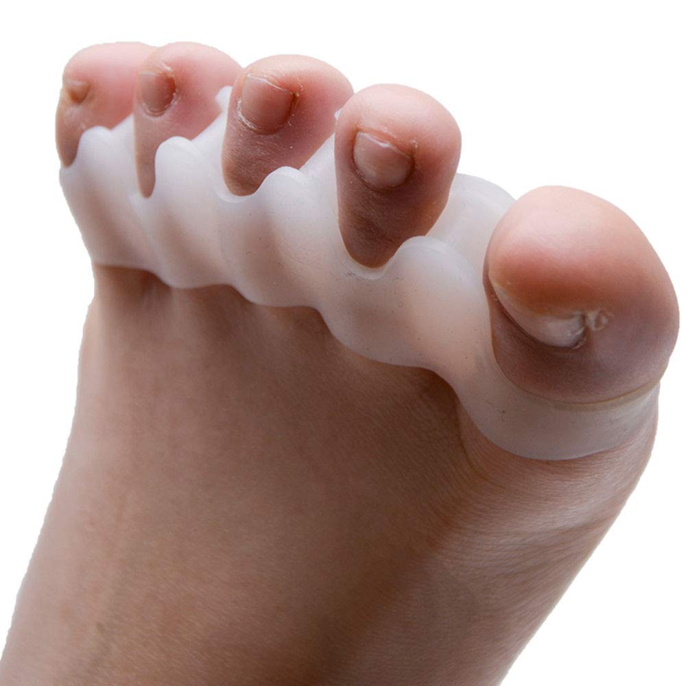 pedimendtm Silikon Gel-Zehentrenner | entzündeten Fußballen Corrector Überlappender Zehen und Hallux Valgus Korrektur | Flexible Fuß Spacer Spreader