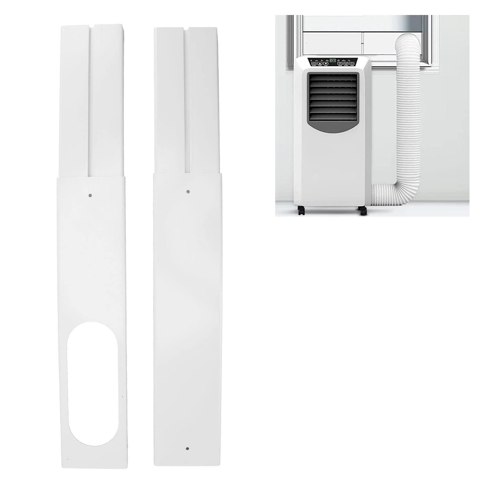Kit d'évent de fenêtre de climatisation portable Plaque d'étanchéité de fenêtre régulable 16,9 à 55 pouces Convient à la maison et au bureau Plaque d'étanchéité de climatisation, 4 pièces