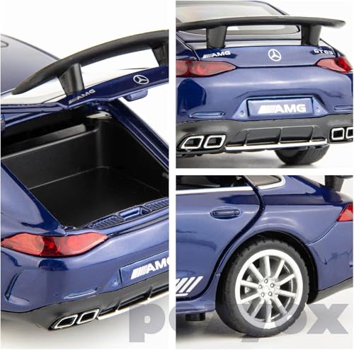 Image of Model Car 1 /32 Benz AMG GT63 Alloy Diecast Collectible Pull Back Toy Car with Light and Sound Toy Vehicle for Adult Boys Birthday Gift (Blue)