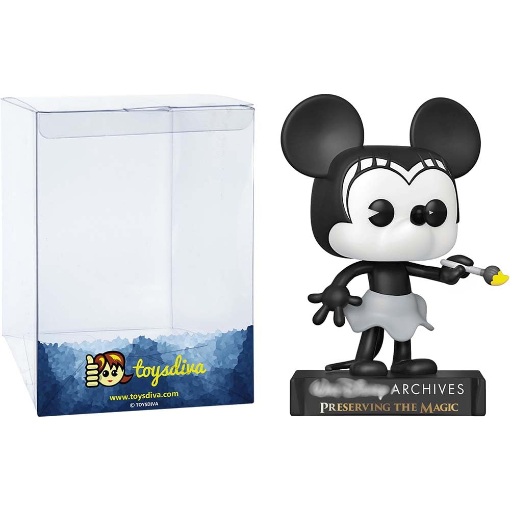 FunkoPlane Crazy Minni e: P o p ! Vinyl Figurine Bundle with 1 Compatible 'ToysDiva' Graphic Protector (1108-57623 - B)