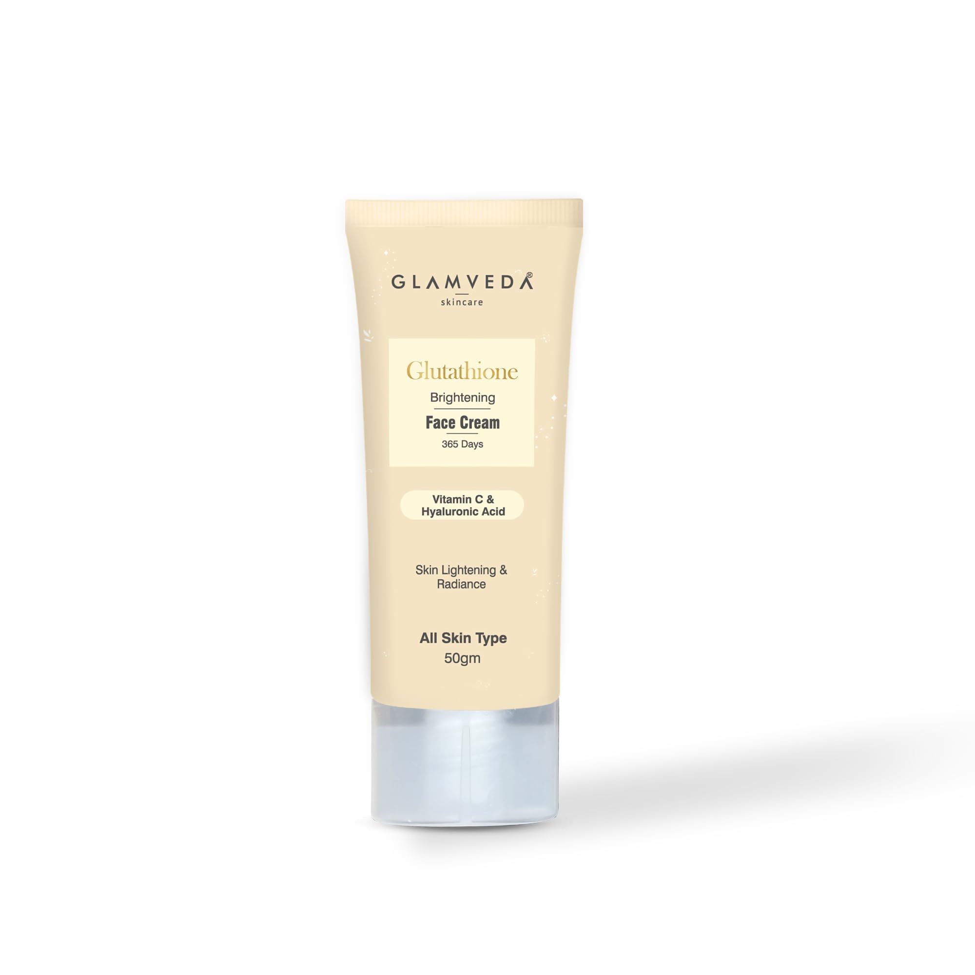 Glamveda Glutathione Face Cream Reduce Dark spots, Hyperpigmentation with Vitamin C & Gold Dust For Glow Booster | For All Skin Types | 50 gm