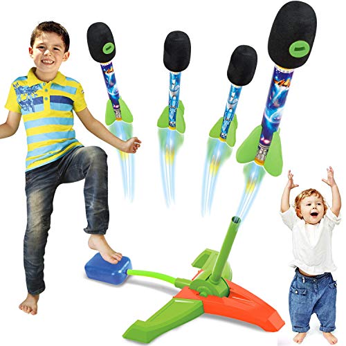 Toy Rocket Launcher for Kids - 4 Colorful Rocket Toy with Whistle Rockets and Adjustable Angle Sturdy Launcher Stand with Foot Launch Pad Γ’β¬β Fun Outdoor Toy for Boys and Girls Age 3 Years and Up Toy Rocket Launcher for Kids - 4 Colorful Rocket Toy with Whistle Rockets and Adjustable Angle Sturdy Launcher Stand with Foot Launch Pad Γ’β¬β Fun Outdoor Toy for Boys and Girls Age 3 Years and Up